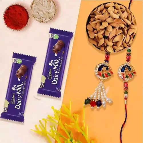 Arresting Bhaiya-Bhabi Rakhi Pair Combo