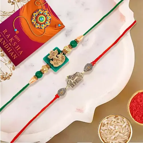 Fancy Double Rakhi Set