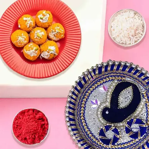 Laddoo and Rakhi Thali