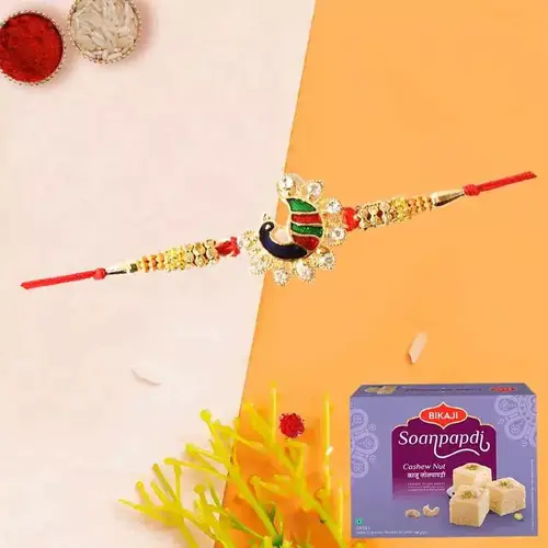 Bikaji Soan Papdi with Fancy Rakhi