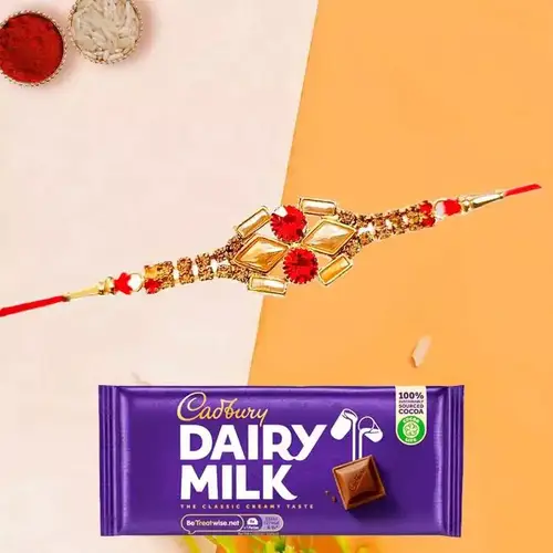 Cadbury Milk Chocolates with Fancy Rakhi