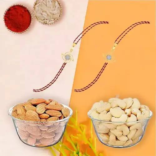 Assorted Dry Fruits with Twin Rakhi