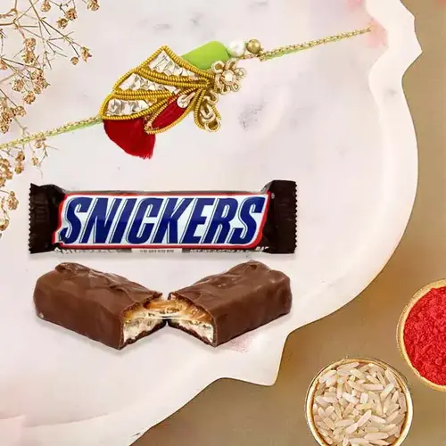 Imported Snickers with Fancy Rakhi