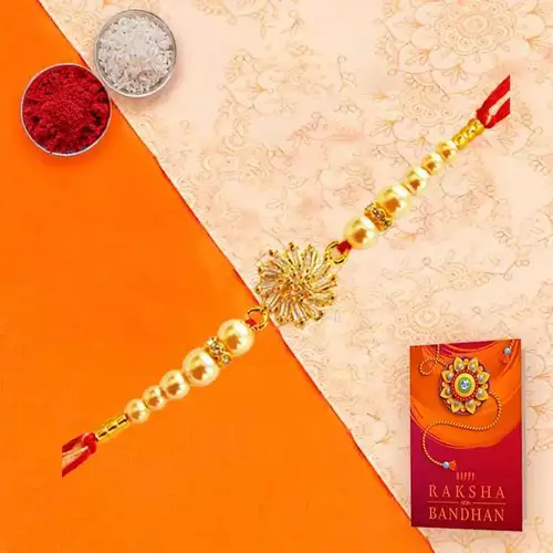 Gorgeous Pearl n Stone Rakhi