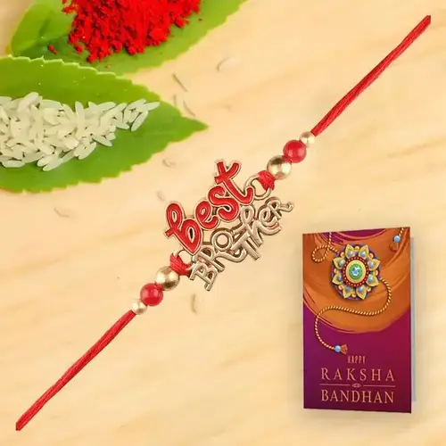 Best-Bro Rakhi with Colorful Beads