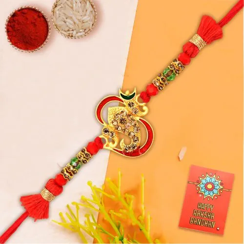 Blissful Ganesh Rudraksha Rakhi