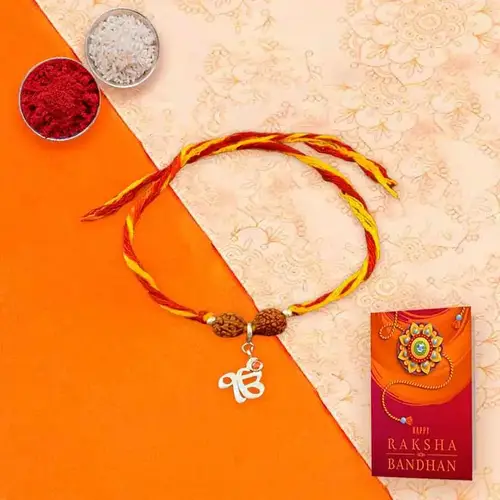 Ek Onkar Rudraksha Rakhi<br>