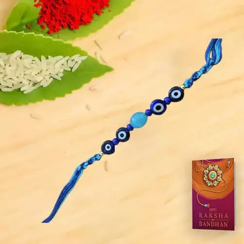 Blue Evils Eye Charm Rakhi pick