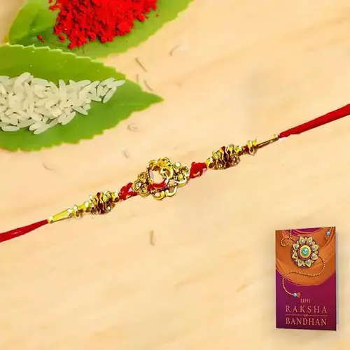 Best Charm Om n Swastik Pattern Rakhi