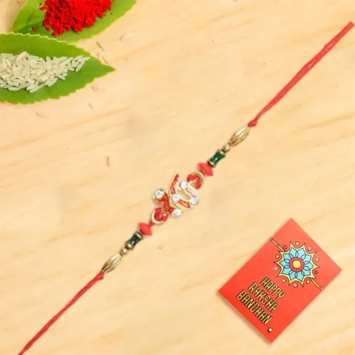 Onkar Rakhi in Stone n Beads