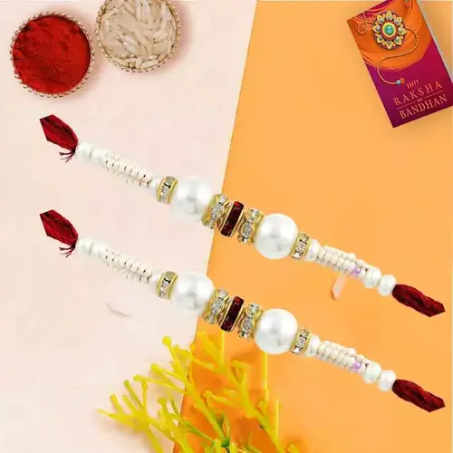 Pearl Poise Stunning Rakhi