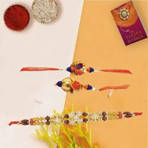 Showy AD Rakhi N Lumba Rakhi Set