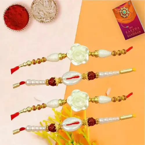 Beads Shell n Stone Rakhi Sets