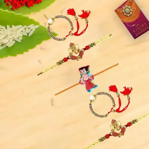 Pure Blessings Family Rakhi Combo
