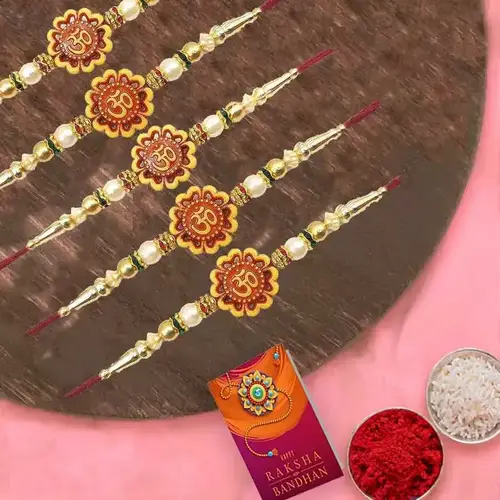 Absolute Blithe Om Rakhi Combo
