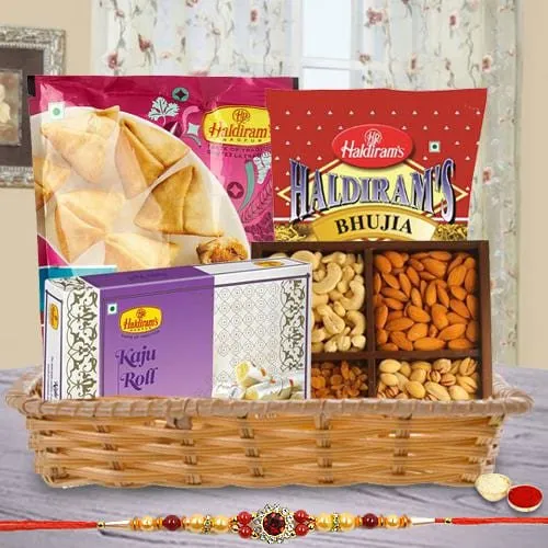 Smashing Rakhi Treat Basket of Love and Happiness