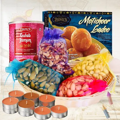 Exquisite Sweets N Dry Fruits Combo Gift<br>