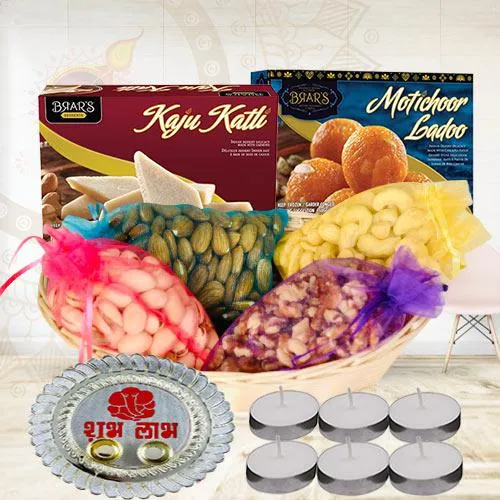 Delightful Sweets N Dry Fruits Gift Combo<br>