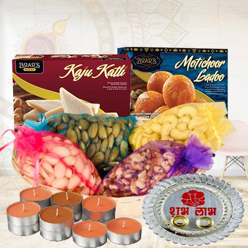 Delightful Sweets N Assorted Dry Fruits Combo<br>