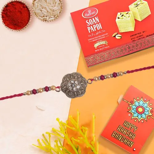 Fantastic Gift of Rakhi with Haldiram Soan Papadi