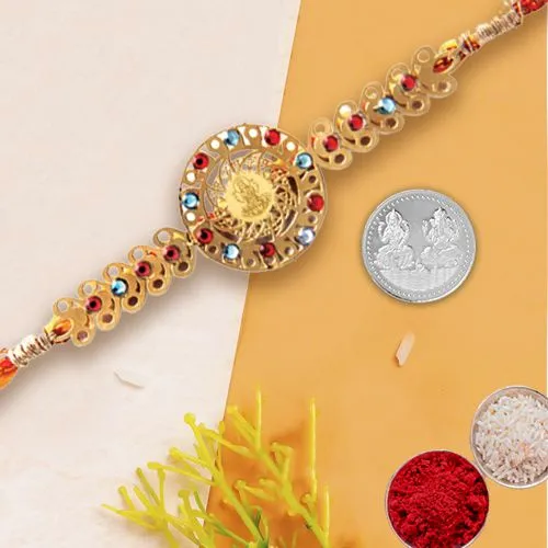 Elegant Rakhi & Silver Coin Set