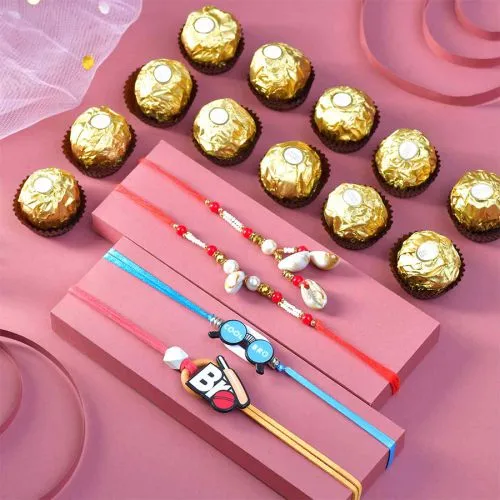 Family Love & Chocolate Rakhi Set