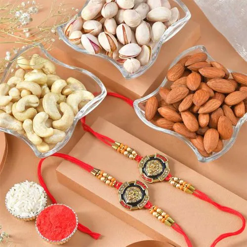 Premium Dry Fruit Rakhi Gift Set