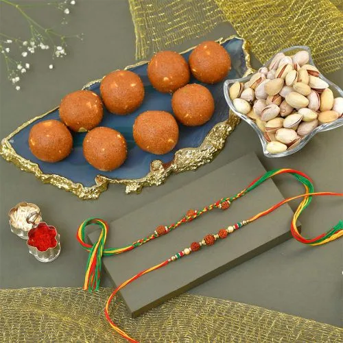 Laddo & Pistachios Rakhi Hamper