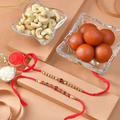 Rasgulla & Cashew Rakhi Gift Set