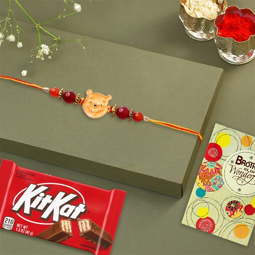 Charming Pooh Rakhi & Treat for Kids