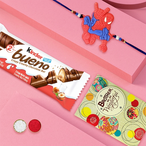 Spiderman Rakhi & Chocolate Bueno Bliss