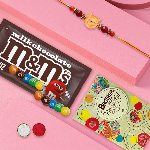 Pooh Rakhi Paired with Chocolates