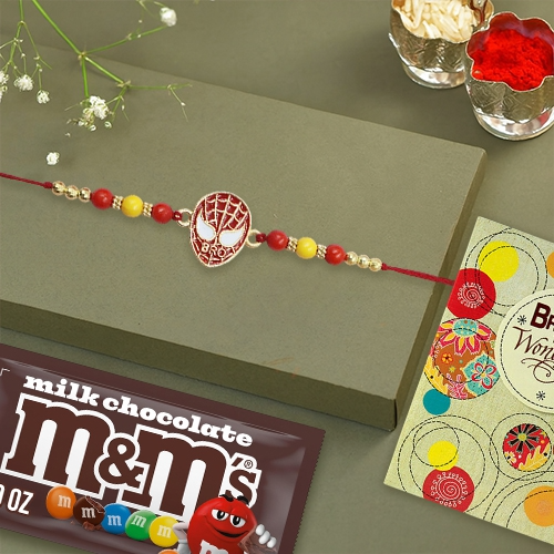 Hero Spiderman Rakhi and M&M Treat