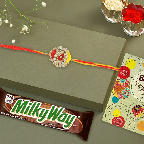 Elegant Rakhi & Milky Way Bar