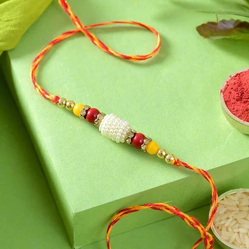 Classy Gift of Rakhi with Free Roli Chawal N Rakhi Card