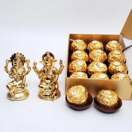 Delicious Ferrero Rocher Chocolate with Lakshmi Ganesha Idol