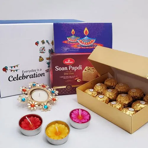 Magical Gift of Sweets N Chocolates with Candle