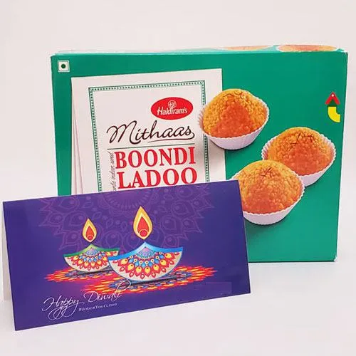 Mouth-Watering Boondi Laddoo with Greeting Card