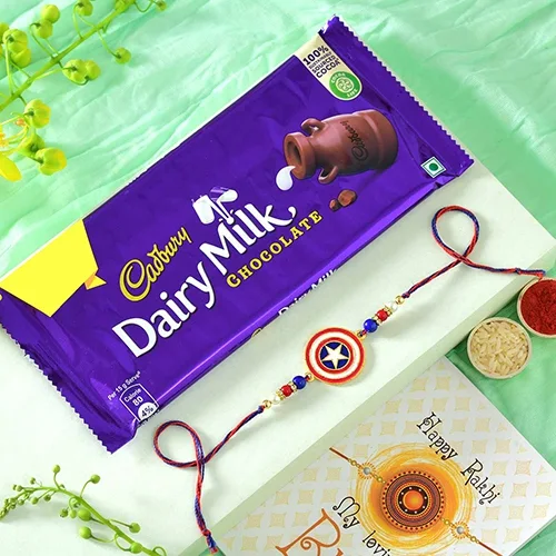 Delicious Cadbury Dairy Milk with Cute Kids Rakhi