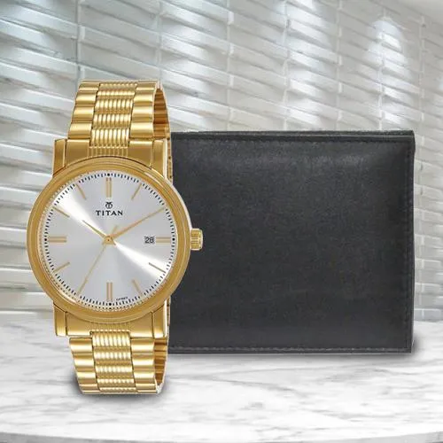 Exclusive Titan Watch with Richborn Wallet Free Delivery Cheap