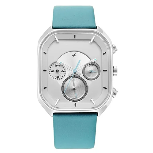 Exclusive Fastrack After Dark White Dial Leather Mens Analog Watch