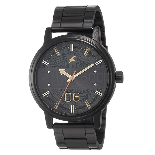 Marvelous Fastrack Road Trip Analog Black Dial Mens Watch