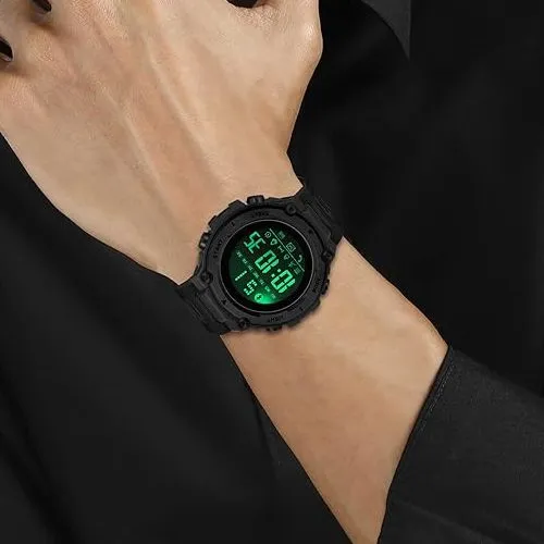 Black Mens Rubber Body Watch