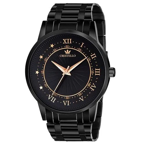Stylish Black Analogue Wristwatch for Men