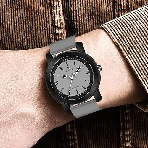 Elegant Mens Analogue Watch in Grey
