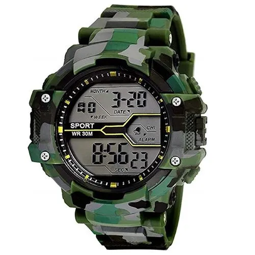 Trendy Black Mens Digital Timepiece