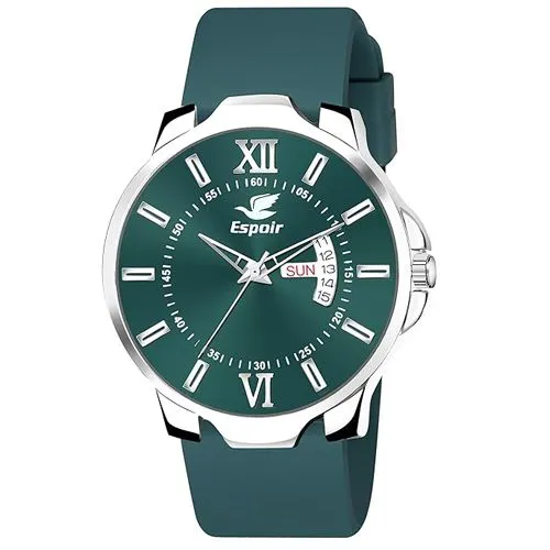 Classic Analogue Watch for Men - Olive Green Dial