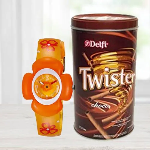 Marvelous Zoop Analog Watch N Delfi Twister Chocolate Wafer