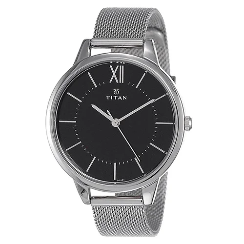 Wonderful Black Dial Workwear Watch for Women from Titan