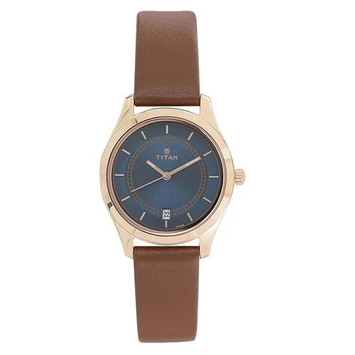 Charismatic Titan Blue Dial Workwear Womens Watch